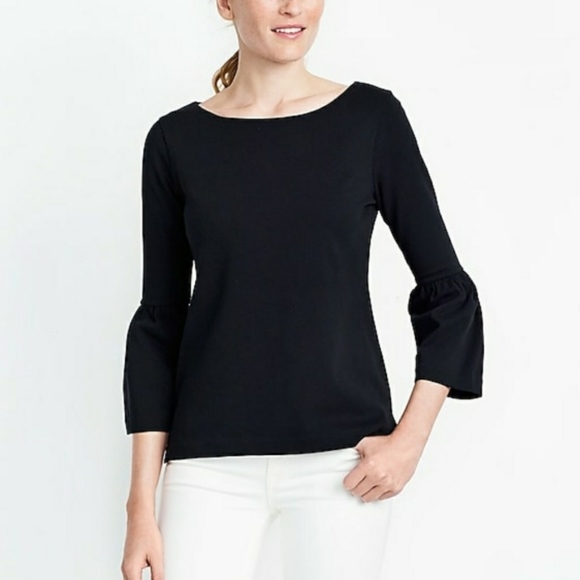 J. Crew Factory Tops - J crew factory bell sleeve t shirt black